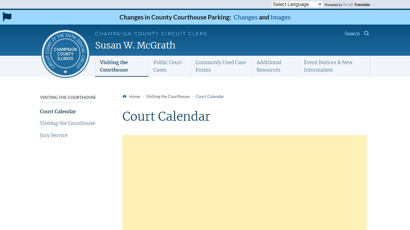 Court Calendar - Champaign County Circuit Clerk